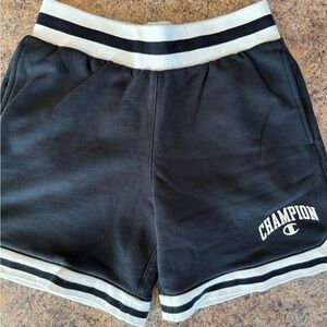 Champion Black and White Striped Shorts
